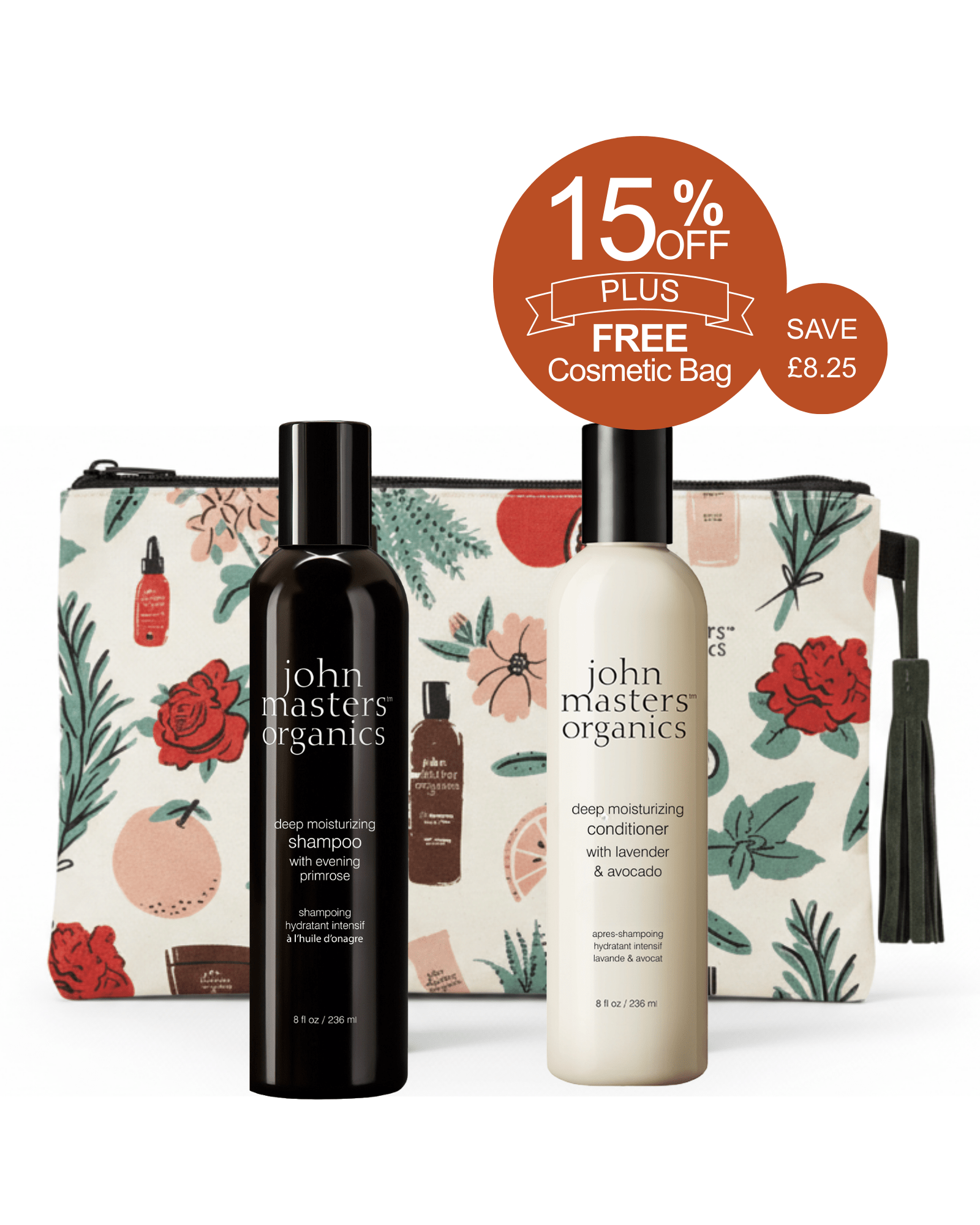 Deep Moisturizing Duo with FREE cosmetic bag - John Masters Organics UK